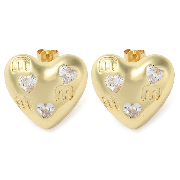 PandaHall Heart Brass Micro Pave Clear Cubic Zirconia Stud Earrings, Long-Lasting Plated, Lead Free & Cadmium Free, Real 18K Gold Plated...
PandaHall Heart Brass Micro Pave Clear Cubic Zirconia Stud Earrings, Long-Lasting Plated, Lead Free & Cadmium Free, Real 18K Gold Plated...