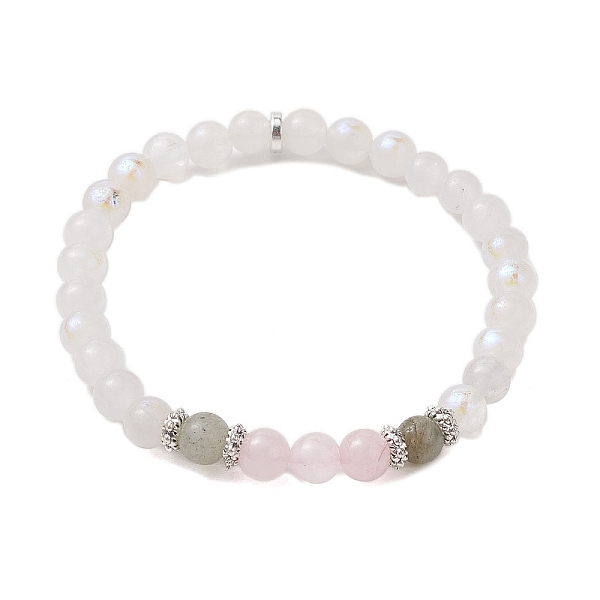 PandaHall 6.5mm Round Natural Labradorite & Rose Quartz & White Moonstone Beaded Stretch Bracelets for Women Men, Inner Diameter: 2-1/4 inch...
PandaHall 6.5mm Round Natural Labradorite & Rose Quartz & White Moonstone Beaded Stretch Bracelets for Women Men, Inner Diameter: 2-1/4 inch...