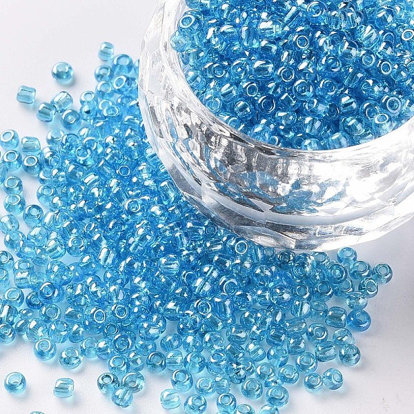 PandaHall Glass Seed Beads, Trans. Colours Lustered, Round, Light Blue, 2mm, Hole: 1mm, 3333pcs/50g, 50g/bag, 18bags/2pounds Glass
PandaHall Glass Seed Beads, Trans. Colours Lustered, Round, Light Blue, 2mm, Hole: 1mm, 3333pcs/50g, 50g/bag, 18bags/2pounds Glass
