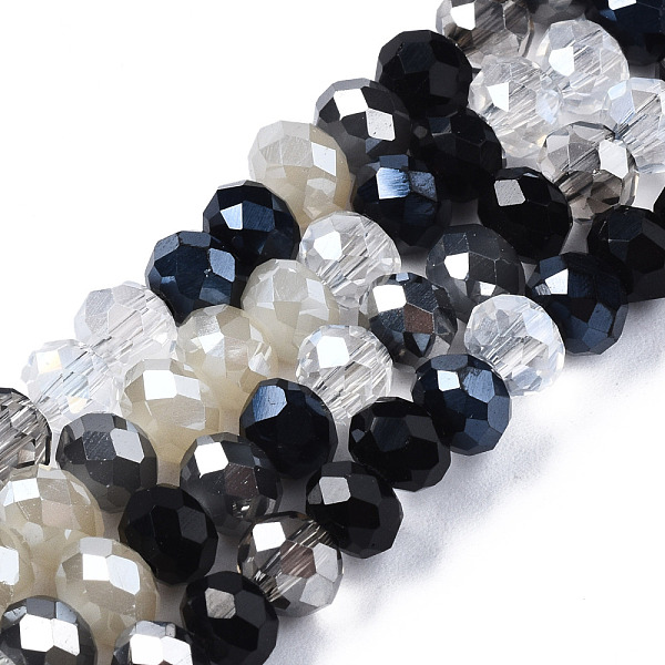 PandaHall Electroplate Glass Beads Strands, Faceted, Rondelle, Black, 5.5~6x5mm, Hole: 1mm, about 90~92pcs/strand, 16.54 inch~16.93 inch...
PandaHall Electroplate Glass Beads Strands, Faceted, Rondelle, Black, 5.5~6x5mm, Hole: 1mm, about 90~92pcs/strand, 16.54 inch~16.93 inch...