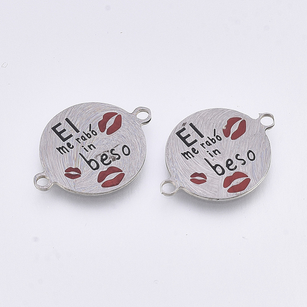 PandaHall 304 Stainless Steel Quote Links Connectors, with Enamel, Flat Round with Word, Stainless Steel Color, 21.5x16x1mm, Hole: 1.4mm 304...
PandaHall 304 Stainless Steel Quote Links Connectors, with Enamel, Flat Round with Word, Stainless Steel Color, 21.5x16x1mm, Hole: 1.4mm 304...