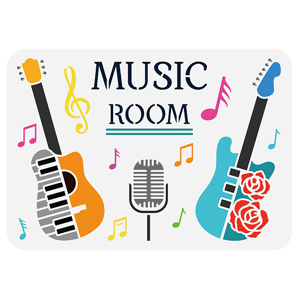 PandaHall FINGERINSPIRE Music Room Painting Stencil 8.3x11.7inch Reusable Guitar Pattern Stencil Musical Notes Drawing Template Musical...
PandaHall FINGERINSPIRE Music Room Painting Stencil 8.3x11.7inch Reusable Guitar Pattern Stencil Musical Notes Drawing Template Musical...