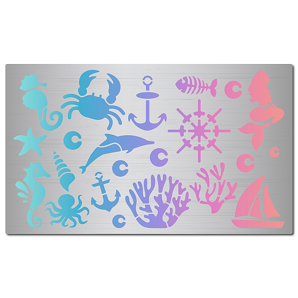 PandaHall GORGECRAFT 6 Inch Sea Animals Metal Stencil Ocean Creature Wood Burning Stencil Reusable Mermaid Journal Stencils Boat Template...
PandaHall GORGECRAFT 6 Inch Sea Animals Metal Stencil Ocean Creature Wood Burning Stencil Reusable Mermaid Journal Stencils Boat Template...