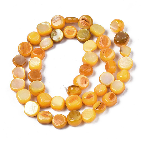 PandaHall Natural Trochid Shell/Trochus Shell Beads Strands, Dyed, Flat Round, Goldenrod, 5~9x1~6mm, Hole: 0.8mm, about 49~50pcs/strand..., Gold
PandaHall Natural Trochid Shell/Trochus Shell Beads Strands, Dyed, Flat Round, Goldenrod, 5~9x1~6mm, Hole: 0.8mm, about 49~50pcs/strand..., Gold