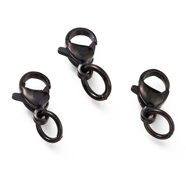 PandaHall 304 Stainless Steel Lobster Claw Clasps, With Jump Ring, Electrophoresis Black, 9x5.5x3.5mm, Hole: 3mm, Jump Ring: 5x0.6mm 304...
PandaHall 304 Stainless Steel Lobster Claw Clasps, With Jump Ring, Electrophoresis Black, 9x5.5x3.5mm, Hole: 3mm, Jump Ring: 5x0.6mm 304...