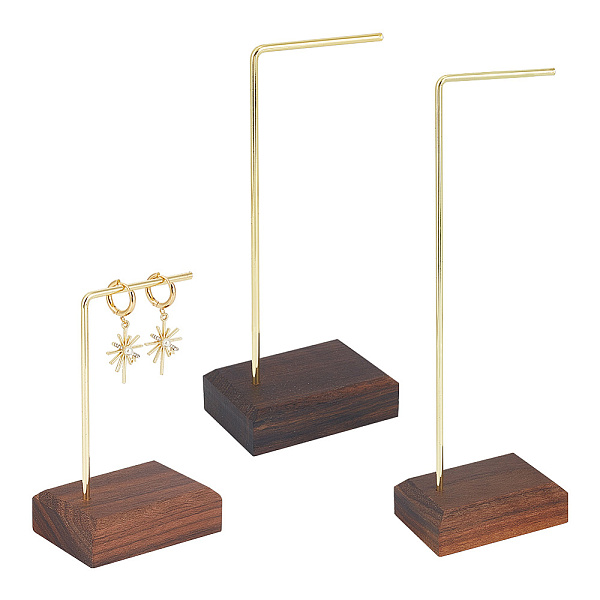 PandaHall 3 Sets 3 Styles Walnut Wood Dangle Earring Hanging Holder, Jewelry Display Stand for Earring Showing, with Golden Tone Iron Pole...
PandaHall 3 Sets 3 Styles Walnut Wood Dangle Earring Hanging Holder, Jewelry Display Stand for Earring Showing, with Golden Tone Iron Pole...