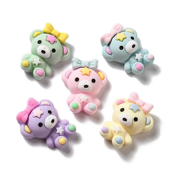 PandaHall Opaque Resin Cabochons, Bear with Bowknot, Mixed Color, 26x21x10mm Resin Bear Multicolor
PandaHall Opaque Resin Cabochons, Bear with Bowknot, Mixed Color, 26x21x10mm Resin Bear Multicolor