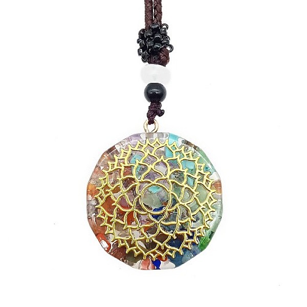 PandaHall Orgonite Chakra Natural & Synthetic Mixed Stone Pendant Necklaces, Nylon Thread Necklace for Women, Flat Round, Flower, 25.59 inch...
PandaHall Orgonite Chakra Natural & Synthetic Mixed Stone Pendant Necklaces, Nylon Thread Necklace for Women, Flat Round, Flower, 25.59 inch...