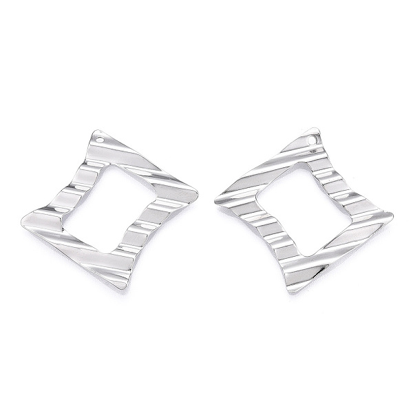 PandaHall 304 Stainless Steel Pendants, Rhombus Charm, Stainless Steel Color, 38.5x38.5x2mm, Hole: 1.6mm, Side Length: 28mm 304 Stainless...
PandaHall 304 Stainless Steel Pendants, Rhombus Charm, Stainless Steel Color, 38.5x38.5x2mm, Hole: 1.6mm, Side Length: 28mm 304 Stainless...