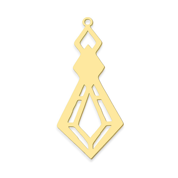 PandaHall 201 Stainless Steel Pendants, Laser Cut, Vacuum Plating, Rhombus, Golden, 40.5x18x1mm, Hole: 1.6mm 201 Stainless Steel Rhombus
PandaHall 201 Stainless Steel Pendants, Laser Cut, Vacuum Plating, Rhombus, Golden, 40.5x18x1mm, Hole: 1.6mm 201 Stainless Steel Rhombus