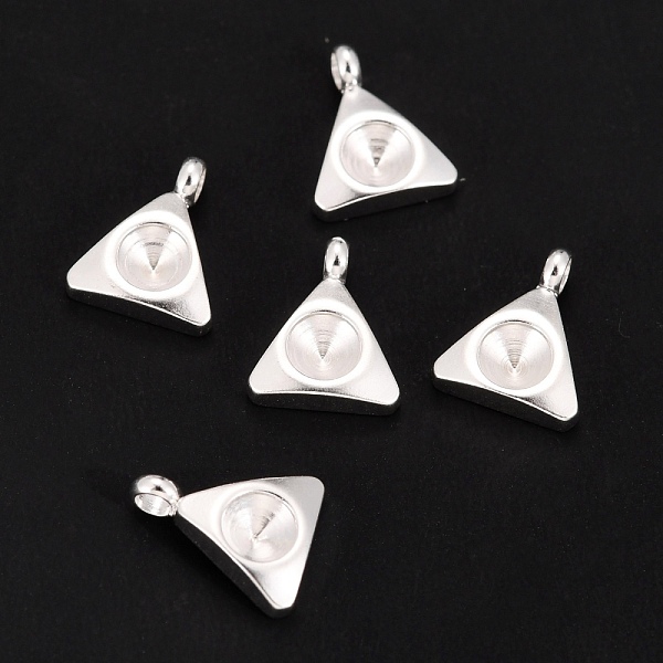 PandaHall 201 Stainless Steel Pendant Rhinestone Settings, For Pointed Back Rivoli Rhinestone, Triangle, Silver, Fit for 4mm Rhinestone...
PandaHall 201 Stainless Steel Pendant Rhinestone Settings, For Pointed Back Rivoli Rhinestone, Triangle, Silver, Fit for 4mm Rhinestone...