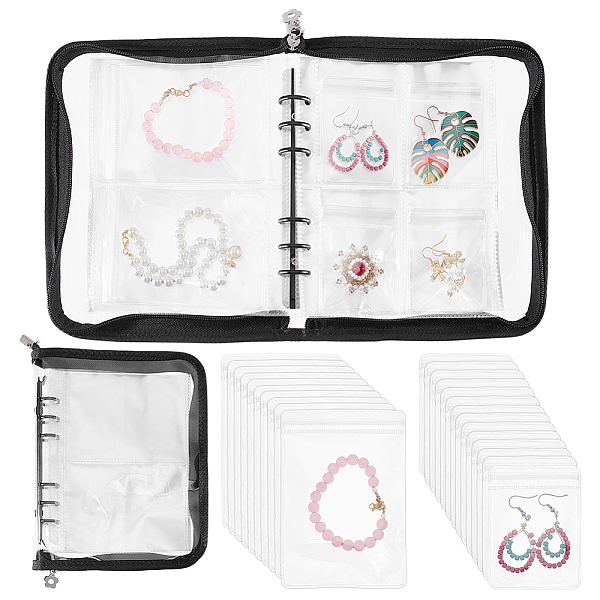 PandaHall Transparent Jewelry Organizer Storage Zipper Bag, 3 Inch 5 Inch Jewelry Storage Loose Leaf Album with 60Pcs Zip Lock Bags, Holder..., Black
PandaHall Transparent Jewelry Organizer Storage Zipper Bag, 3 Inch 5 Inch Jewelry Storage Loose Leaf Album with 60Pcs Zip Lock Bags, Holder..., Black