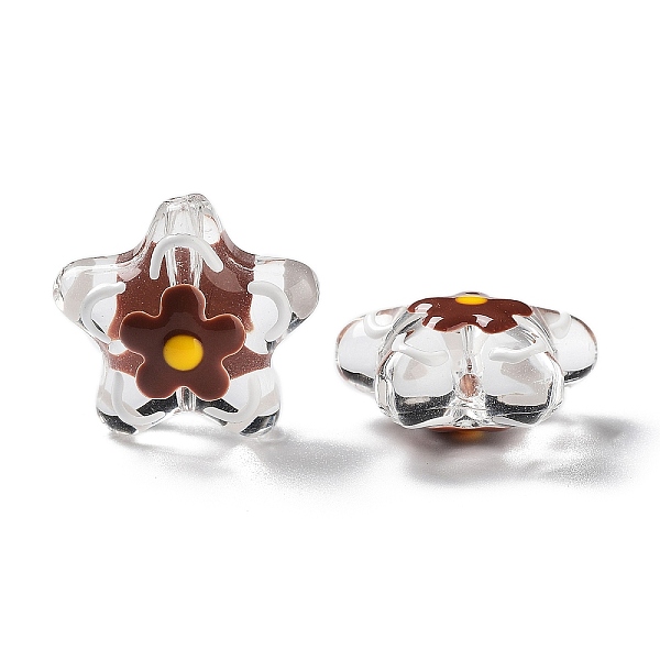 PandaHall Transparent Glass Beads, with Enamel, Flower, Coconut Brown, 21x22x11mm, Hole: 1.2mm Glass Flower
PandaHall Transparent Glass Beads, with Enamel, Flower, Coconut Brown, 21x22x11mm, Hole: 1.2mm Glass Flower