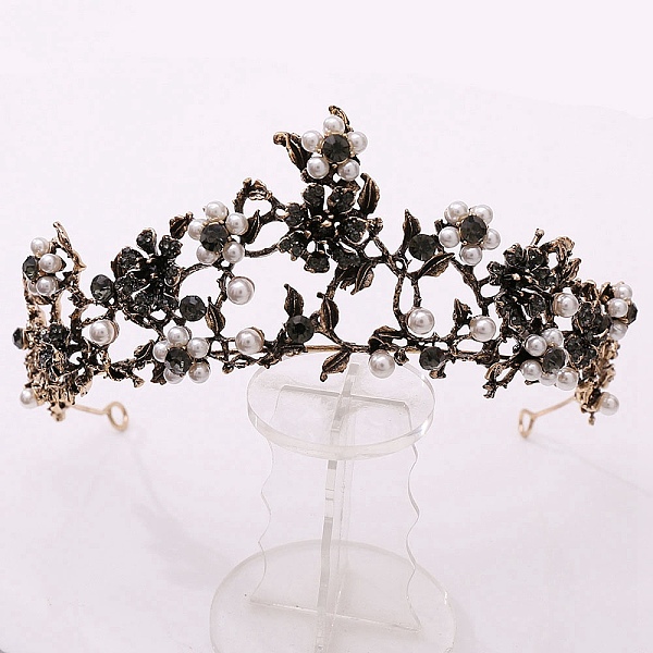 PandaHall Baroque Rhinestone Pearl Wedding Crown, Alloy Hair Bands for Bridal, Black, 155x62mm Alloy+Rhinestone Black
PandaHall Baroque Rhinestone Pearl Wedding Crown, Alloy Hair Bands for Bridal, Black, 155x62mm Alloy+Rhinestone Black