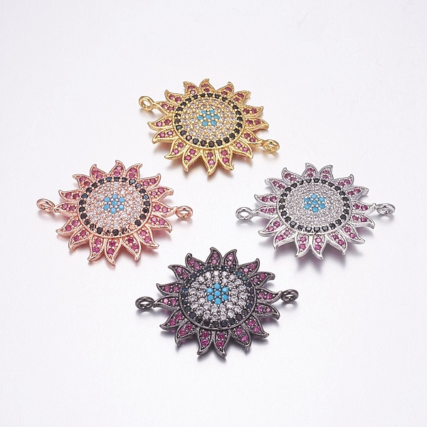 PandaHall Brass Micro Pave Cubic Zirconia Links, Long-Lasting Plated, Lead Free & Cadmium Free, Sunflower, Mixed Color, 21x27.5x3mm, Hole..., Multicolor
PandaHall Brass Micro Pave Cubic Zirconia Links, Long-Lasting Plated, Lead Free & Cadmium Free, Sunflower, Mixed Color, 21x27.5x3mm, Hole..., Multicolor