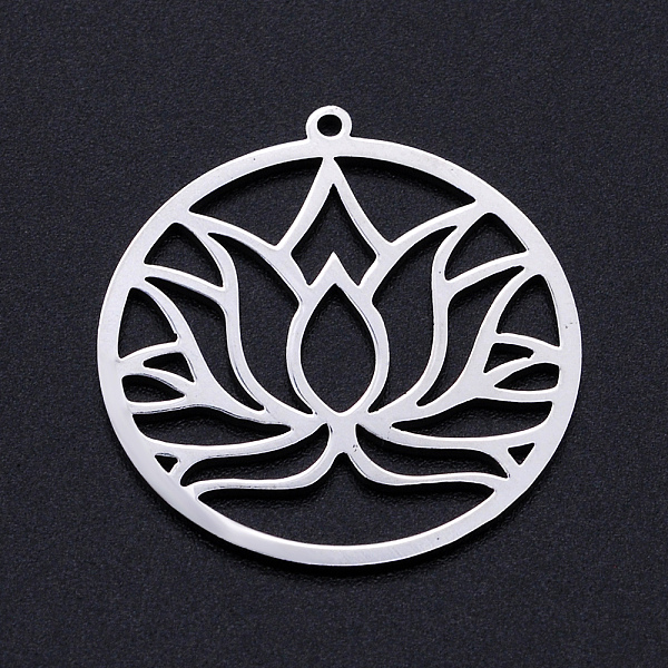 PandaHall 201 Stainless Steel Pendants, Filigree Joiners Findings, for Chakra, Laser Cut, Round Ring with Lotus Flower, Stainless Steel...
PandaHall 201 Stainless Steel Pendants, Filigree Joiners Findings, for Chakra, Laser Cut, Round Ring with Lotus Flower, Stainless Steel...