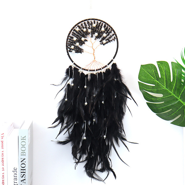 PandaHall Wire Wrapped Natural Quartz Chip Tree of Life Hanging Decoration, for Home Decoration, Woven Net/Web with Feather, 600x160mm Other...
PandaHall Wire Wrapped Natural Quartz Chip Tree of Life Hanging Decoration, for Home Decoration, Woven Net/Web with Feather, 600x160mm Other...