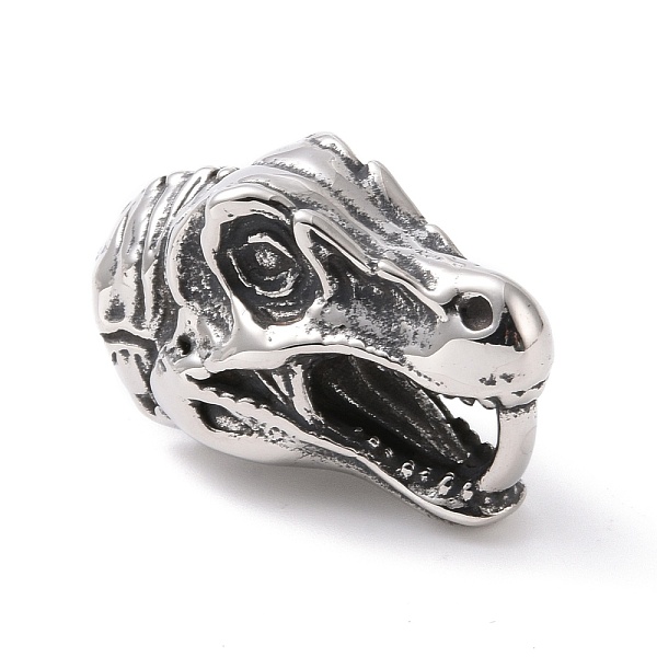 PandaHall 304 Stainless Steel Cord Ends, Manual Polishing, Dinosaur, Antique Silver, 30x14x17mm, Mouthhole: 5.5x10.5mm, Inner Diameter...
PandaHall 304 Stainless Steel Cord Ends, Manual Polishing, Dinosaur, Antique Silver, 30x14x17mm, Mouthhole: 5.5x10.5mm, Inner Diameter...