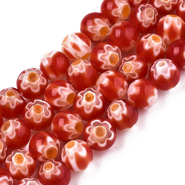 PandaHall Round Millefiori Glass Beads Strands, Orange Red, 6mm, Hole: 1mm, about 67pcs/strand, 14.7 inch Millefiori Lampwork Round
PandaHall Round Millefiori Glass Beads Strands, Orange Red, 6mm, Hole: 1mm, about 67pcs/strand, 14.7 inch Millefiori Lampwork Round