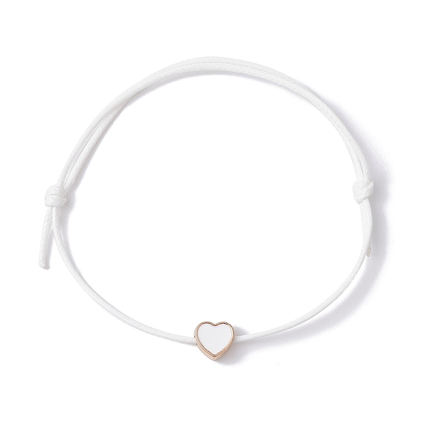 PandaHall Alloy Enamel Heart Braided Bead Bracelet, Waxed Polyester Cords Adjustable Bracelet, White, Inner Diameter: 3-1/2 inch(9cm) Alloy...
PandaHall Alloy Enamel Heart Braided Bead Bracelet, Waxed Polyester Cords Adjustable Bracelet, White, Inner Diameter: 3-1/2 inch(9cm) Alloy...
