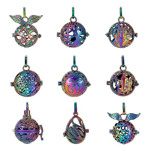 PandaHall 9Pcs 9 Style Rack Plating Brass Locket Pendants, Cadmium Free & Nickel Free & Lead Free, Round, Rainbow Color...
PandaHall 9Pcs 9 Style Rack Plating Brass Locket Pendants, Cadmium Free & Nickel Free & Lead Free, Round, Rainbow Color...
