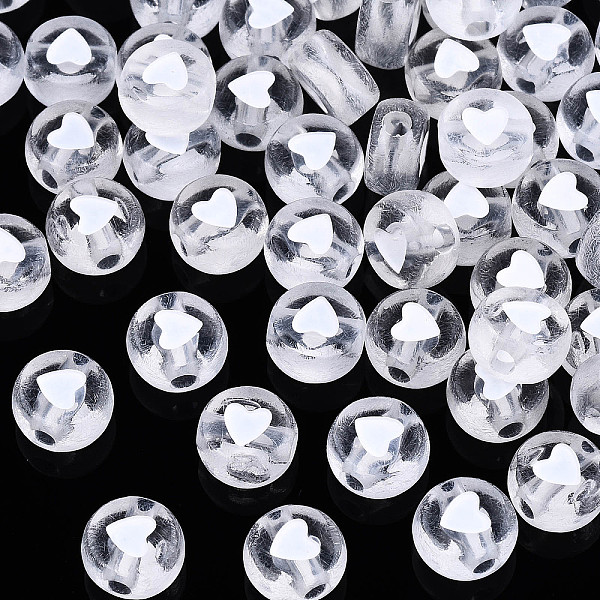 PandaHall Transparent Clear Acrylic Beads, Flat Round with White Heart, 7x4mm, Hole: 1.8mm, about 360~370pcs/50g Acrylic Flat Round White
PandaHall Transparent Clear Acrylic Beads, Flat Round with White Heart, 7x4mm, Hole: 1.8mm, about 360~370pcs/50g Acrylic Flat Round White