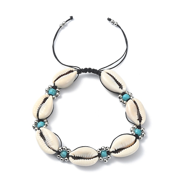 PandaHall Synthetic Turquoise & Natural Shell Braided Bead Bracelets, Nylon Cord Adjustable Bracelet, Inner Diameter: 2~3-1/8 inch(5~7.8cm)...
PandaHall Synthetic Turquoise & Natural Shell Braided Bead Bracelets, Nylon Cord Adjustable Bracelet, Inner Diameter: 2~3-1/8 inch(5~7.8cm)...