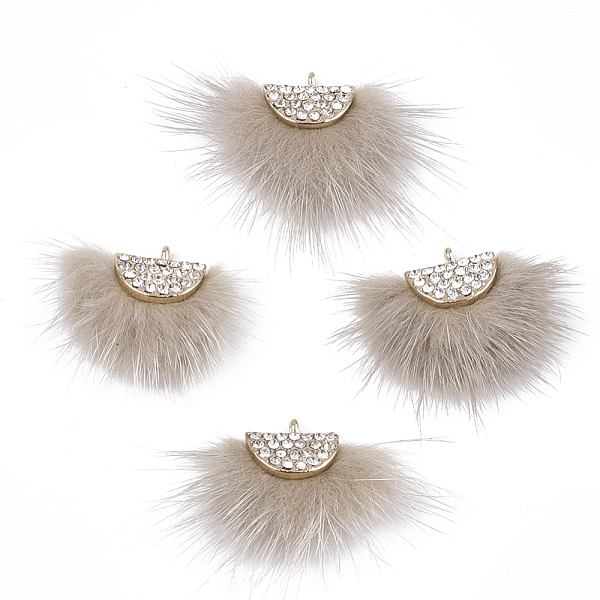PandaHall Faux Mink Fur Tassel Pendant Decorations, with Rhinestone and Alloy Findings, Fan, Golden, Tan, 24~28x29~34x8mm, Hole: 1.5mm Fibre..., Orange
PandaHall Faux Mink Fur Tassel Pendant Decorations, with Rhinestone and Alloy Findings, Fan, Golden, Tan, 24~28x29~34x8mm, Hole: 1.5mm Fibre..., Orange