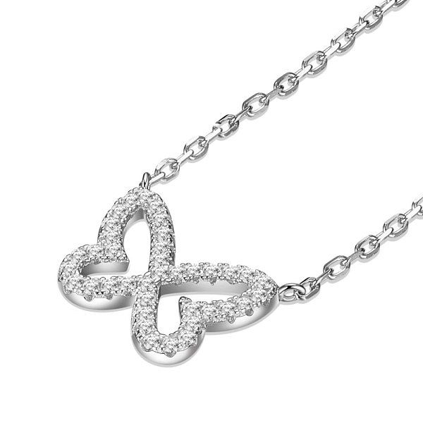 PandaHall TINYSAND Rhodium Plated 925 Sterling Silver Cubic Zirconia Wings of Butterfly Necklace, Platinum, 17.12 inch Sterling Silver Clear
PandaHall TINYSAND Rhodium Plated 925 Sterling Silver Cubic Zirconia Wings of Butterfly Necklace, Platinum, 17.12 inch Sterling Silver Clear