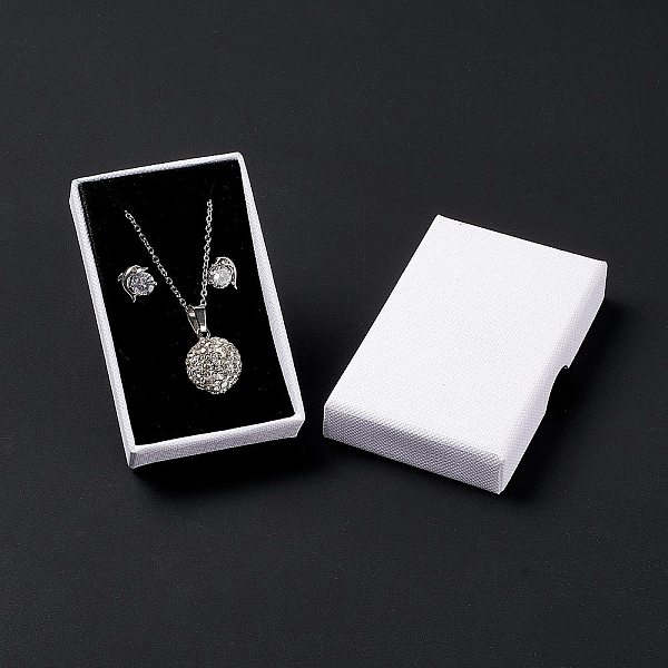 PandaHall Paper with Sponge Mat Necklace Boxes, Rectangle, White, 8x5x1.7cm, Inner Diameter: 7.2x4.3x1cm Paper Rectangle White
PandaHall Paper with Sponge Mat Necklace Boxes, Rectangle, White, 8x5x1.7cm, Inner Diameter: 7.2x4.3x1cm Paper Rectangle White
