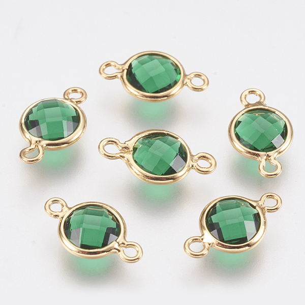 PandaHall Glass Links connectors, with Brass Findings, Faceted Flat Round, Real 18K Gold Plated, Sea Green, 12x7x3mm, Hole: 1.2mm Brass Flat...
PandaHall Glass Links connectors, with Brass Findings, Faceted Flat Round, Real 18K Gold Plated, Sea Green, 12x7x3mm, Hole: 1.2mm Brass Flat...