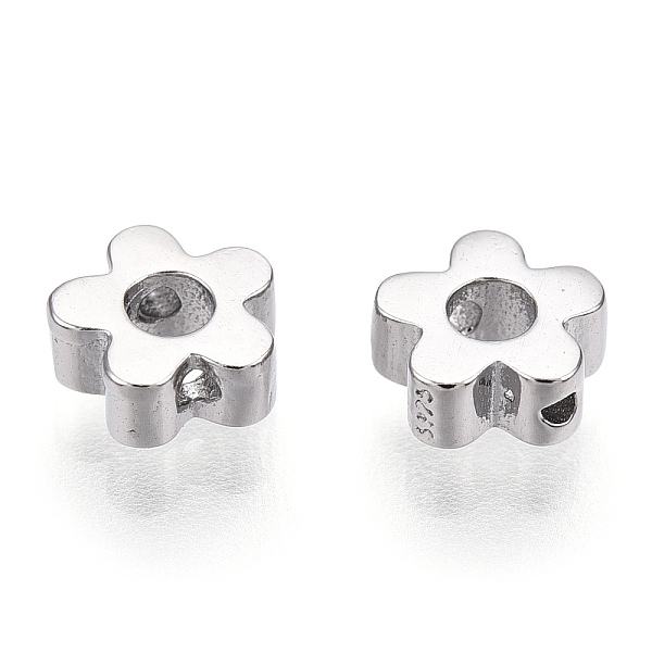 PandaHall Rhodium Plated 925 Sterling Silver Beads, Flower, Nickel Free, with S925 Stamp, Real Platinum Plated, 5x5.2x2mm, Hole: 0.8mm...
PandaHall Rhodium Plated 925 Sterling Silver Beads, Flower, Nickel Free, with S925 Stamp, Real Platinum Plated, 5x5.2x2mm, Hole: 0.8mm...