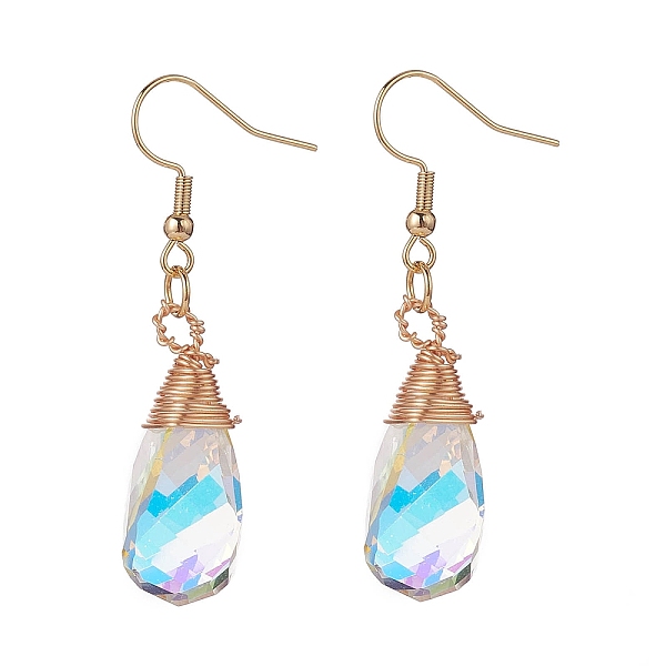 PandaHall Teardrop Dangle Earrings, AB Color Half Electroplated Glass Faceted Twist Pendant Earring with Eco-Friendly Round Copper Wire..., White
PandaHall Teardrop Dangle Earrings, AB Color Half Electroplated Glass Faceted Twist Pendant Earring with Eco-Friendly Round Copper Wire..., White