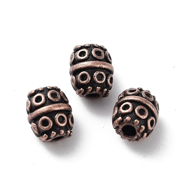 PandaHall Tibetan Style Alloy Beads, Cadmium Free & Lead Free, Barrel, Red Copper, 7x8.5mm, Hole: 1.8mm, about 775pcs/1000g Alloy Barrel
PandaHall Tibetan Style Alloy Beads, Cadmium Free & Lead Free, Barrel, Red Copper, 7x8.5mm, Hole: 1.8mm, about 775pcs/1000g Alloy Barrel
