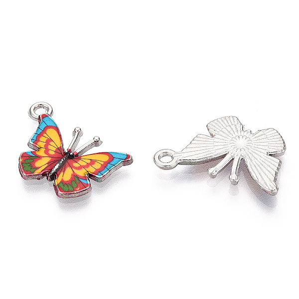 PandaHall Printed Alloy Pendants, with Enamel, Butterfly, Platinum, Gold, 14x20.5x1.5mm, Hole: 1.6mm Alloy+Enamel Butterfly Gold
PandaHall Printed Alloy Pendants, with Enamel, Butterfly, Platinum, Gold, 14x20.5x1.5mm, Hole: 1.6mm Alloy+Enamel Butterfly Gold