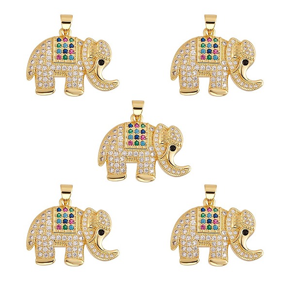 PandaHall 5Pcs Eco-Friendly Brass Micro Pave Colorful Cubic Zirconia Pendant, Long-Lasting Plated, Elephant, Real 18K Gold Plated, 21x28x5mm...
PandaHall 5Pcs Eco-Friendly Brass Micro Pave Colorful Cubic Zirconia Pendant, Long-Lasting Plated, Elephant, Real 18K Gold Plated, 21x28x5mm...