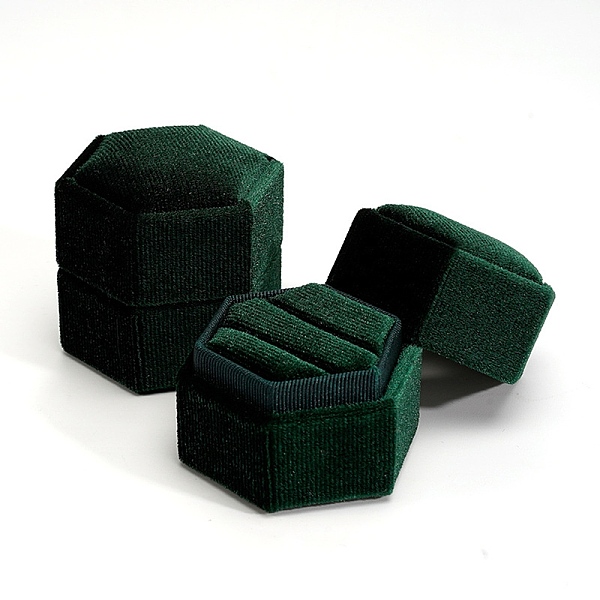 PandaHall Gorgecraft Velvet Ring Boxes, Hexagon, Dark Green, 4.3x4.9x4.3cm Velvet Hexagon
PandaHall Gorgecraft Velvet Ring Boxes, Hexagon, Dark Green, 4.3x4.9x4.3cm Velvet Hexagon