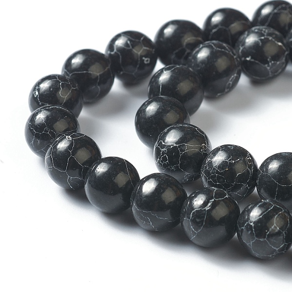 PandaHall Synthetic Turquoise Beads Strands, Dyed, Round, Black, 4mm, Hole: 0.8mm Synthetic Turquoise Round Black
PandaHall Synthetic Turquoise Beads Strands, Dyed, Round, Black, 4mm, Hole: 0.8mm Synthetic Turquoise Round Black