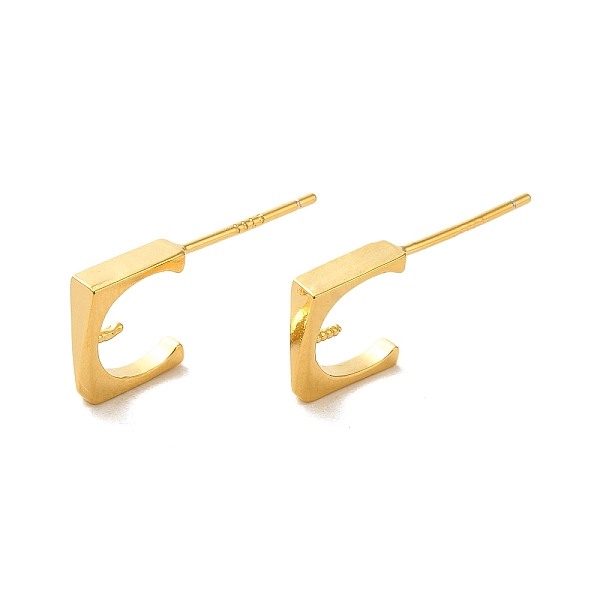 PandaHall 925 Sterling Silver Stud Earrings, Letter C Shape, Real 18K Gold Plated, 9x2.5mm, Pin: 11mm Sterling Silver Letter C
PandaHall 925 Sterling Silver Stud Earrings, Letter C Shape, Real 18K Gold Plated, 9x2.5mm, Pin: 11mm Sterling Silver Letter C