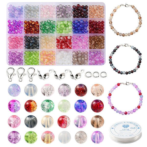 PandaHall DIY Bling Stretch Bracelet Necklace Making Kit, Including Glass Round Beads, Elastic Thread, Alloy Clasps, Mixed Color, 810Pcs/set..., Multicolor
PandaHall DIY Bling Stretch Bracelet Necklace Making Kit, Including Glass Round Beads, Elastic Thread, Alloy Clasps, Mixed Color, 810Pcs/set..., Multicolor