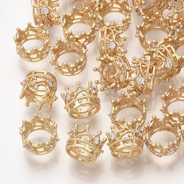 PandaHall Brass Beads, with Cubic Zirconia, Large Hole Beads, Crown, Real 18K Gold Plated, 8x6mm, Hole: 6mm Brass+Cubic Zirconia Crown Clear
PandaHall Brass Beads, with Cubic Zirconia, Large Hole Beads, Crown, Real 18K Gold Plated, 8x6mm, Hole: 6mm Brass+Cubic Zirconia Crown Clear