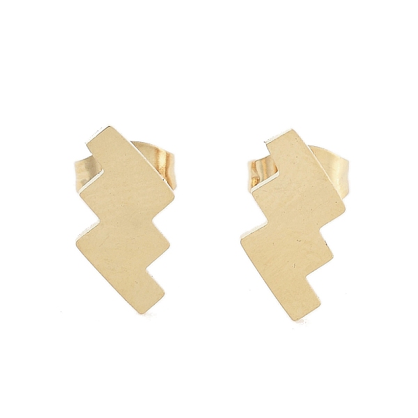 PandaHall Vacuum Plating 304 Stainless Steel Stud Earrings for Women, Lightning Bolt, Golden, 12x6mm 304 Stainless Steel Lightning Bolt
PandaHall Vacuum Plating 304 Stainless Steel Stud Earrings for Women, Lightning Bolt, Golden, 12x6mm 304 Stainless Steel Lightning Bolt