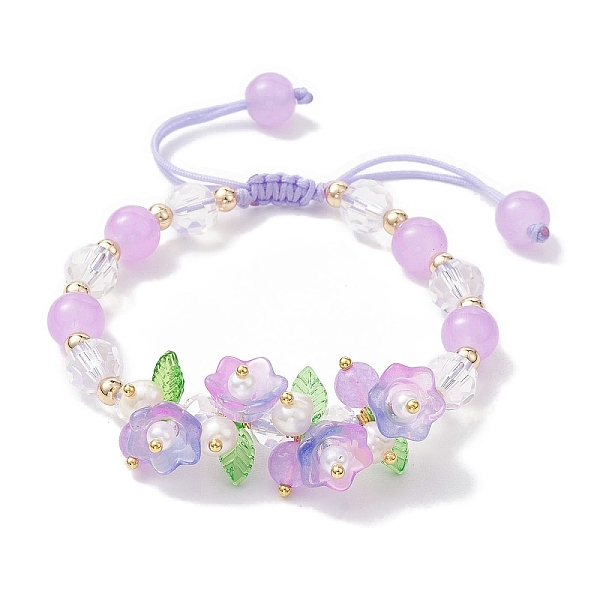 PandaHall Flower Glass & Acrylic Braided Bead Adjustable Bracelets for Women, Plum, Inner Diameter: 2~3 inch(5~7.5cm) Glass Flower Purple
PandaHall Flower Glass & Acrylic Braided Bead Adjustable Bracelets for Women, Plum, Inner Diameter: 2~3 inch(5~7.5cm) Glass Flower Purple