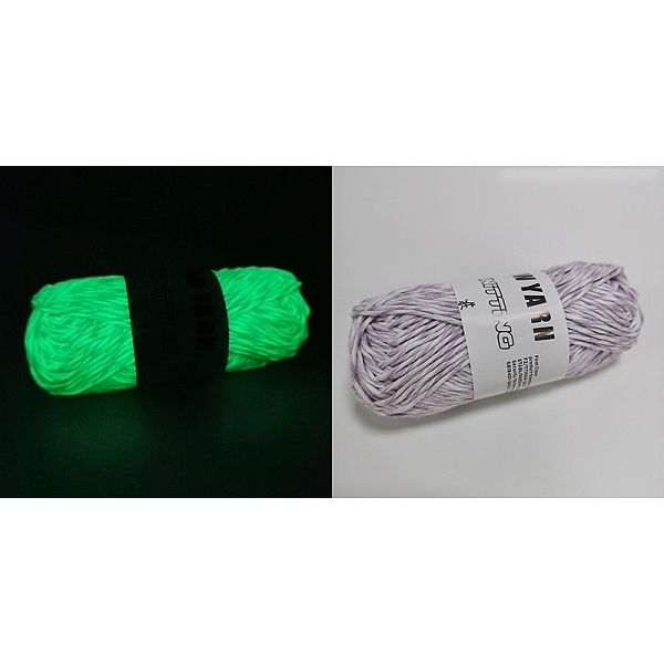 PandaHall Luminous Two Tone Polyester Yarns, Glow in the Dark Yarn, for Weaving, Knitting & Crochet, Thistle, 2mm, about 53m/skein Polyester..., Purple
PandaHall Luminous Two Tone Polyester Yarns, Glow in the Dark Yarn, for Weaving, Knitting & Crochet, Thistle, 2mm, about 53m/skein Polyester..., Purple