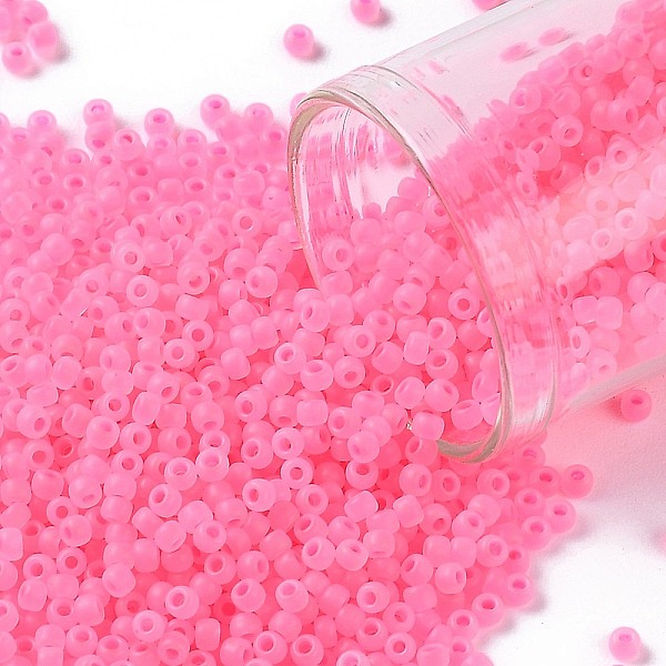 PandaHall TOHO Round Seed Beads, Japanese Seed Beads, Frosted, (910F) Hot Pink Ceylon Pearl Matte, 11/0, 2.2mm, Hole: 0.8mm, about...
PandaHall TOHO Round Seed Beads, Japanese Seed Beads, Frosted, (910F) Hot Pink Ceylon Pearl Matte, 11/0, 2.2mm, Hole: 0.8mm, about...