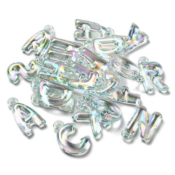 PandaHall Transparent UV Plating Acrylic Pendants, Iridescent, Letter, Aquamarine, 30x7.5~23x5~6.5mm, Hole: 3mm Acrylic Letter Green
PandaHall Transparent UV Plating Acrylic Pendants, Iridescent, Letter, Aquamarine, 30x7.5~23x5~6.5mm, Hole: 3mm Acrylic Letter Green