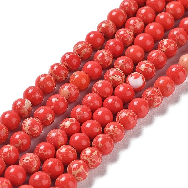 PandaHall Synthetic Imperial Jasper Beads Strands, Dyed, Round, Red, 4mm, Hole: 0.6mm, about 95pcs/strand, 14.76 inch(37.5cm) Imperial...
PandaHall Synthetic Imperial Jasper Beads Strands, Dyed, Round, Red, 4mm, Hole: 0.6mm, about 95pcs/strand, 14.76 inch(37.5cm) Imperial...