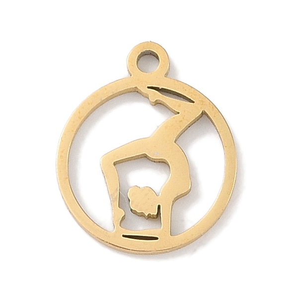 PandaHall 304 Stainless Steel Charms, Laser Cut, Golden, Yoga, 12x10x1mm, Hole: 1mm 304 Stainless Steel Body
PandaHall 304 Stainless Steel Charms, Laser Cut, Golden, Yoga, 12x10x1mm, Hole: 1mm 304 Stainless Steel Body