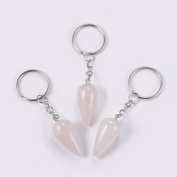 PandaHall Natural Rose Quartz Keychain, with Iron Key Rings, Platinum, teardrop, 80.5mm, Pendant: 33.5x15.5mm Rose Quartz Teardrop
PandaHall Natural Rose Quartz Keychain, with Iron Key Rings, Platinum, teardrop, 80.5mm, Pendant: 33.5x15.5mm Rose Quartz Teardrop