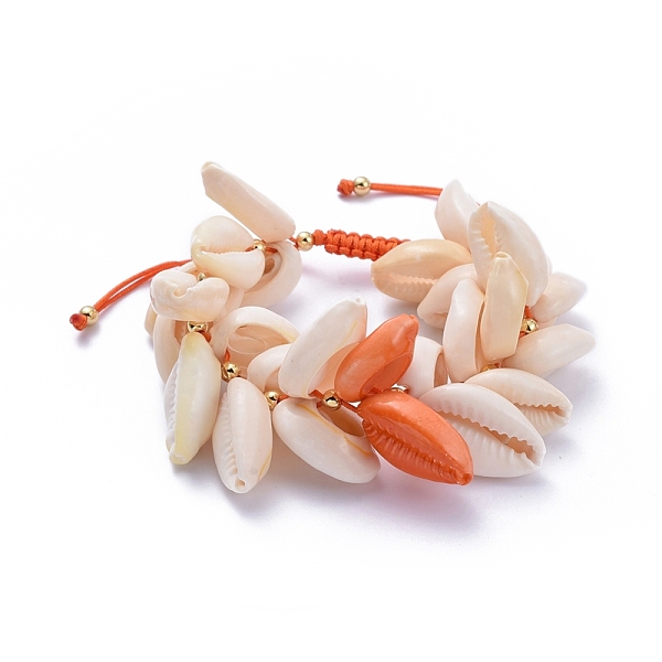 PandaHall Adjustable Nylon Thread Cord Braided Bead Bracelets, with Natural Cowrie Shell Beads and Brass Beads, Golden, Orange, 5~9cm Shell...
PandaHall Adjustable Nylon Thread Cord Braided Bead Bracelets, with Natural Cowrie Shell Beads and Brass Beads, Golden, Orange, 5~9cm Shell...
